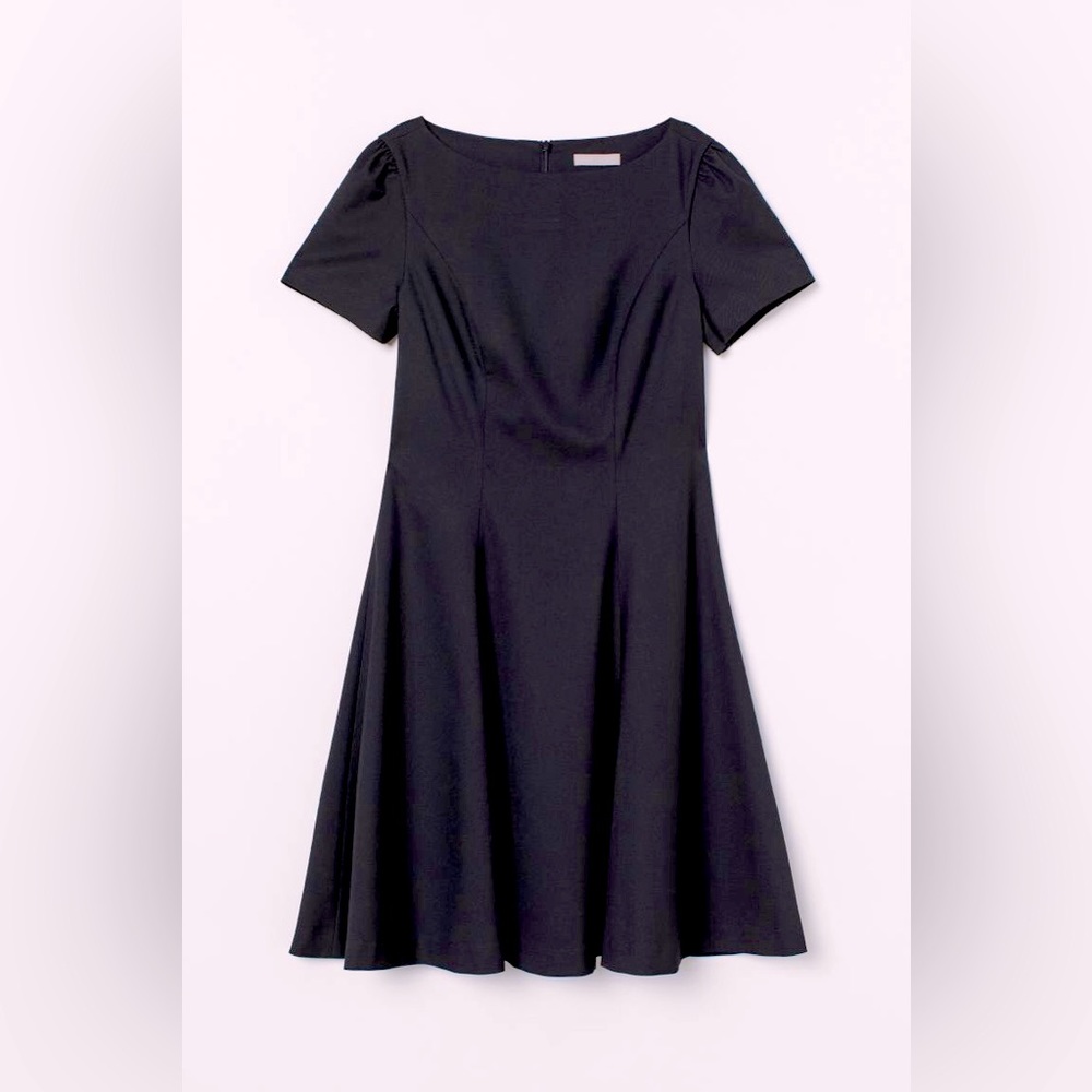 H&M fit & Flare Dress, Dark blue, SIZE 2